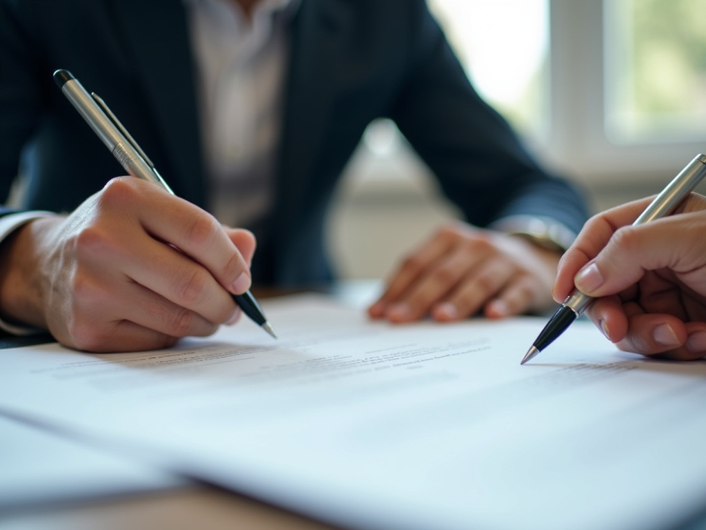 Signing a contract — title loans Woodway