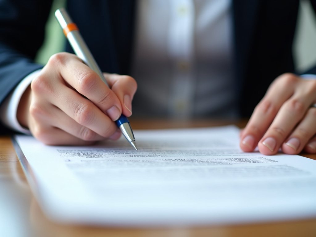 Signing a contract — title loans Woodway
