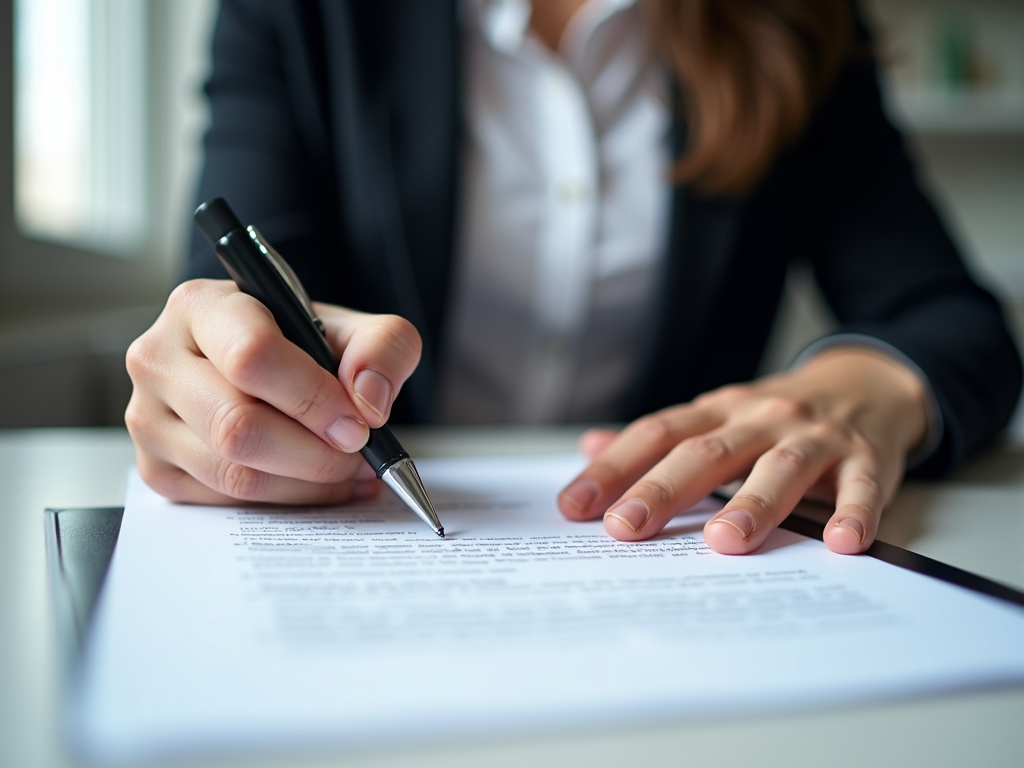 Signing a contract — title loans Woodway