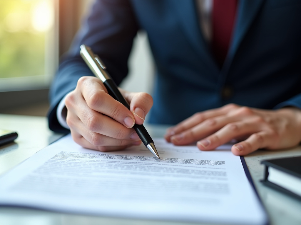 Signing a contract — title loans Woodway