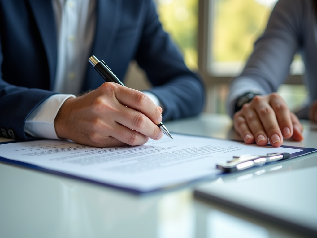 Signing a contract — truck title loans Waco
