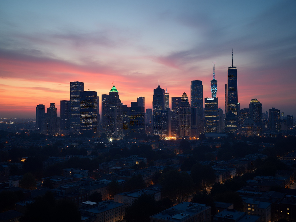 Skyline at dusk — deck builders austin