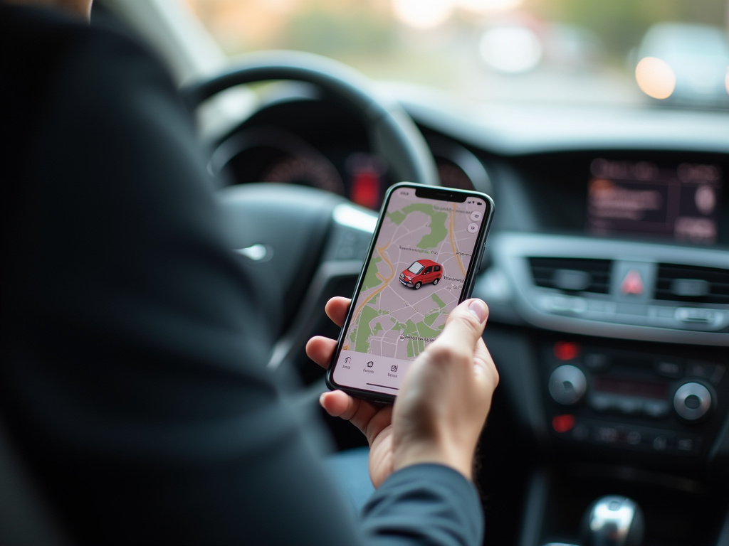 Smartphone rideshare app — los angeles rideshare accident lawyer