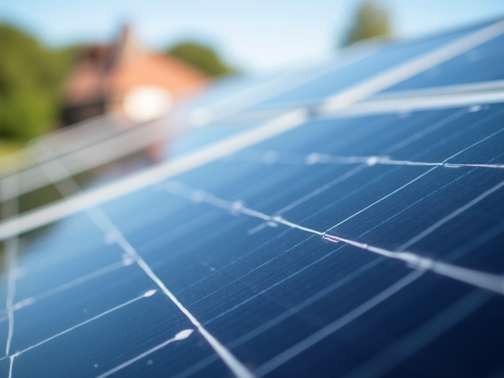 Solar panel closeup — solar flag pole lighting