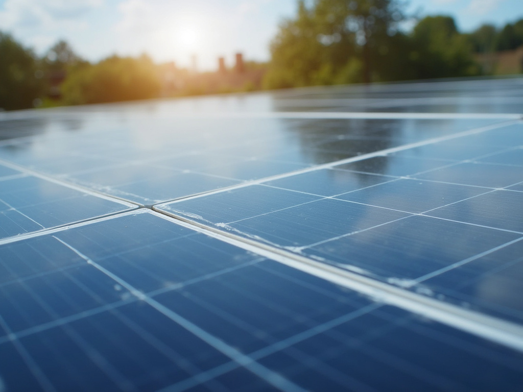 Solar panel installation — bus station solar lighting