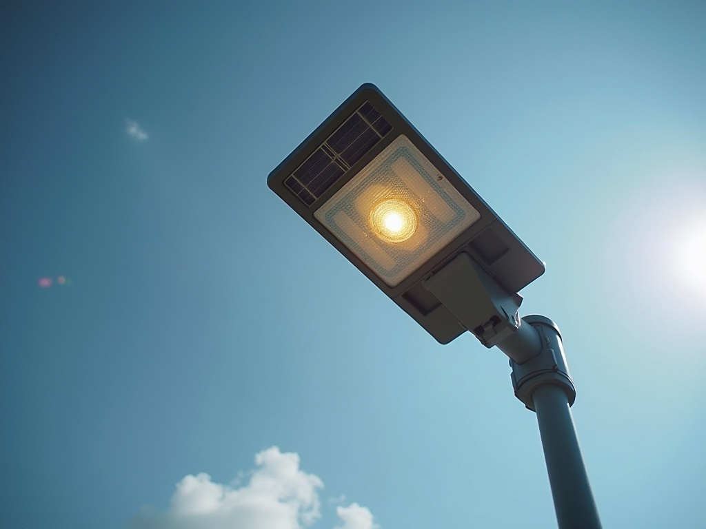 Solar panel streetlight — bus station solar lighting