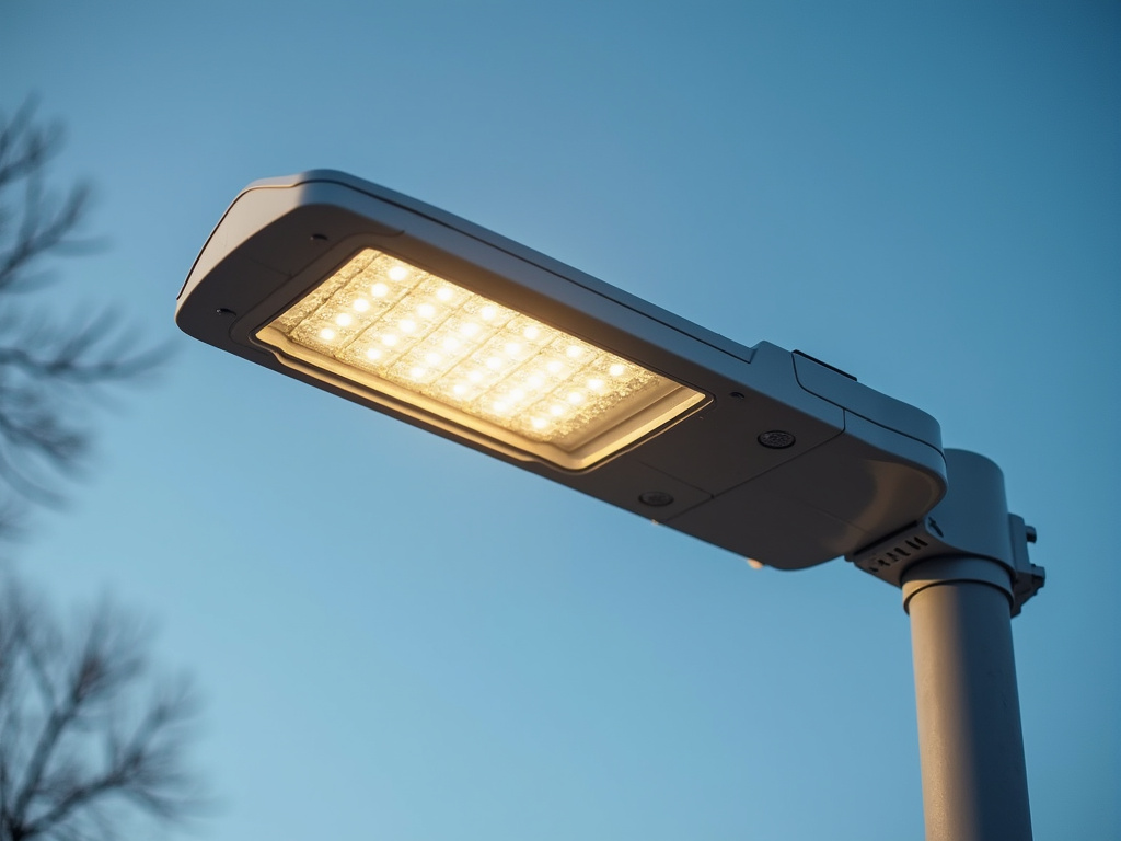 Solar panel streetlight — bus station solar lighting