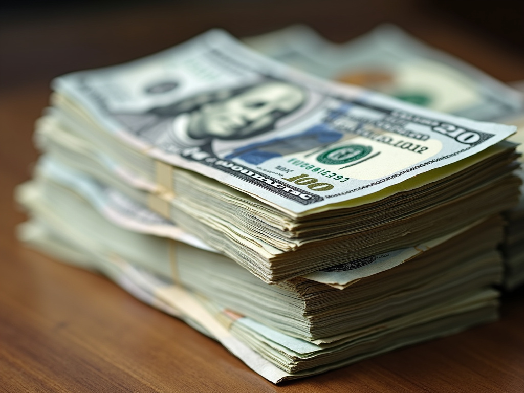 Stack of cash — title loans Woodway