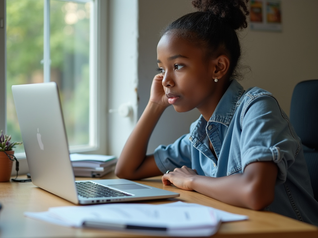 Student with laptop — title loans Baylor University
