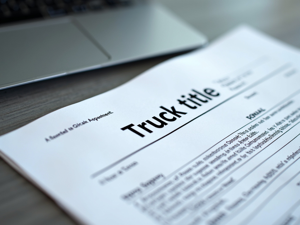 Truck title document — truck title loans Waco