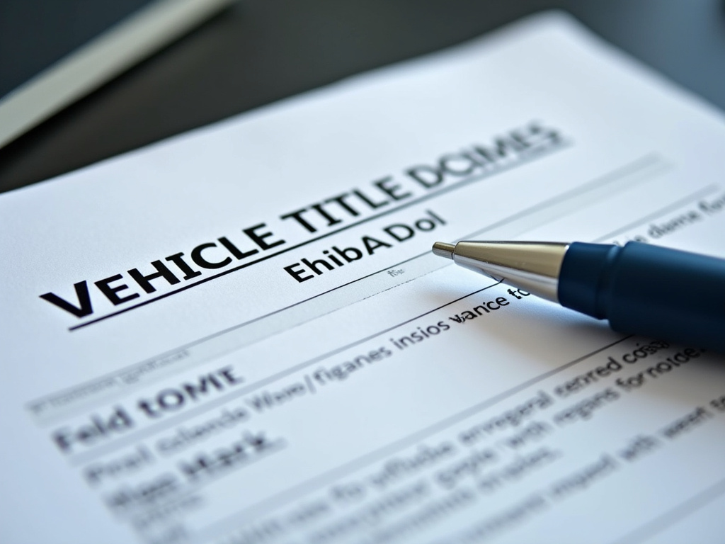 Vehicle title document — car title loans Waco
