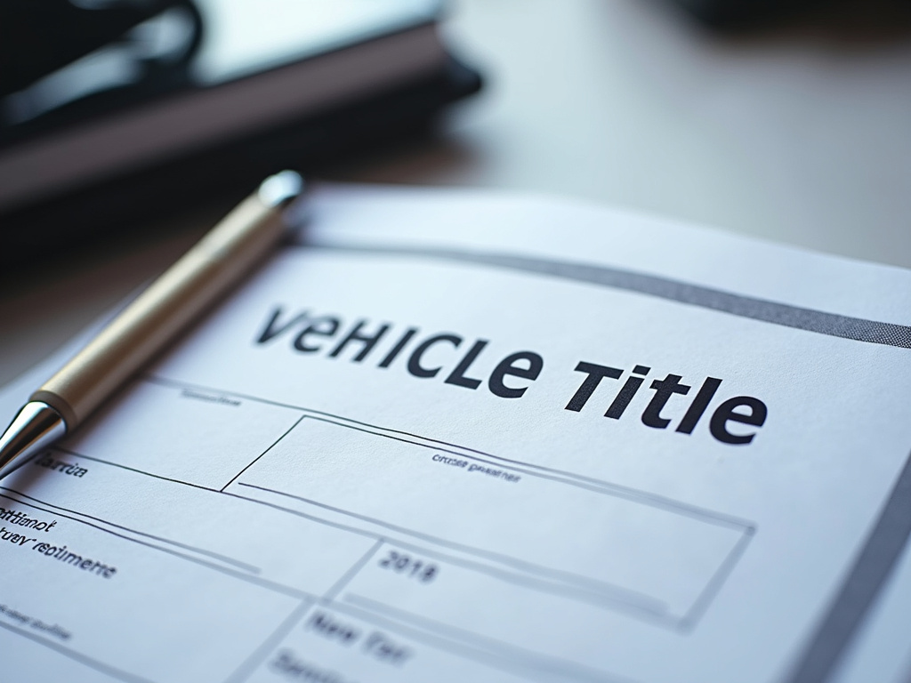 Vehicle title document — car title loans Waco