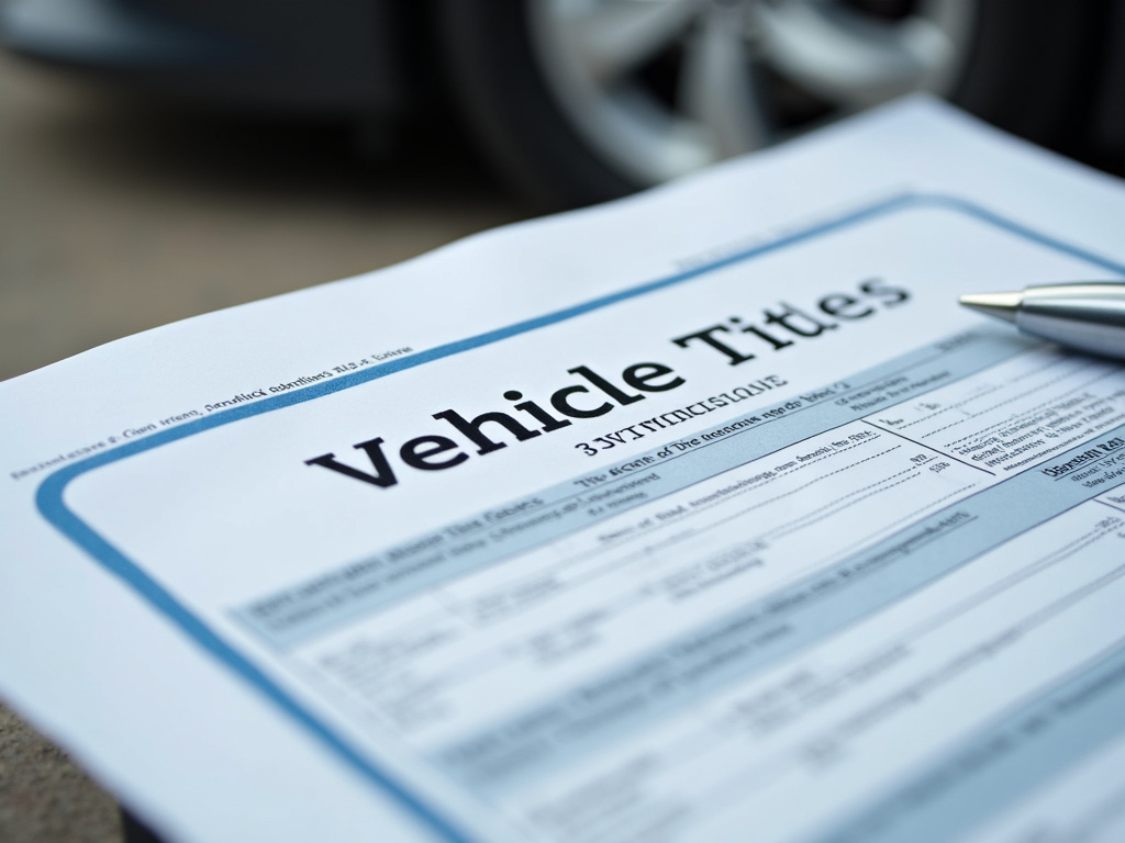 Vehicle title document — car title loans Waco