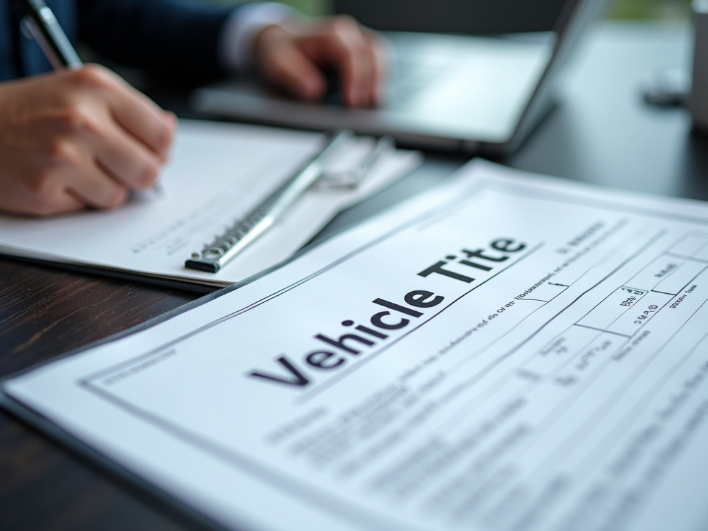 Vehicle title document — car title loans Waco