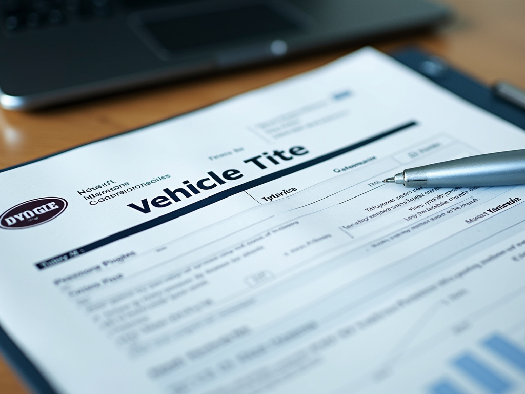 Vehicle title document — car title loans Waco