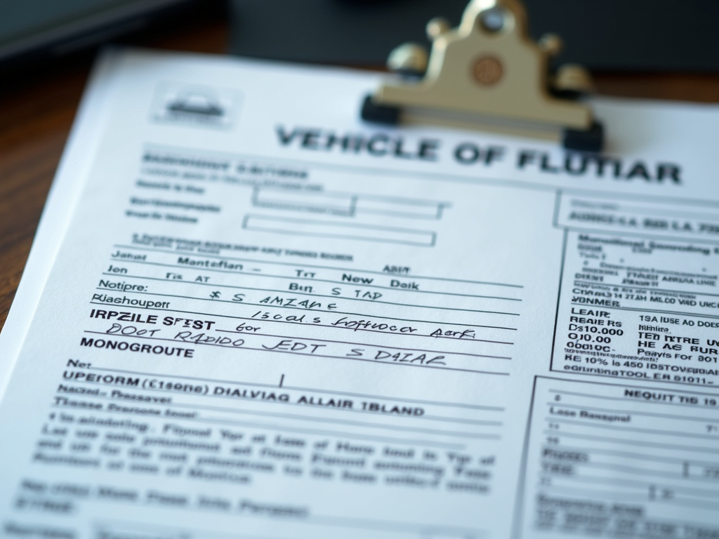 Vehicle title document — car title loans Waco