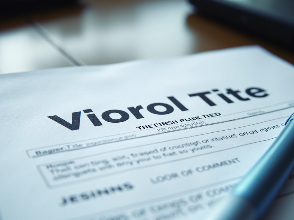 Vehicle title document — suv title loans Waco