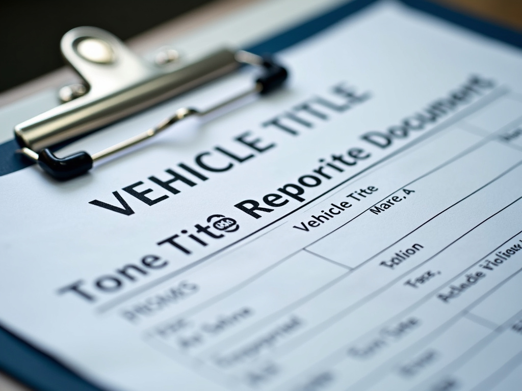 Vehicle title document — suv title loans Waco