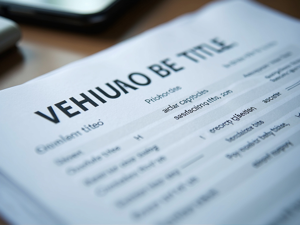 Vehicle title document — title loans Bellmead
