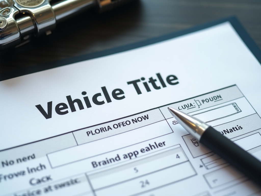 Vehicle title document — title loans Bellmead