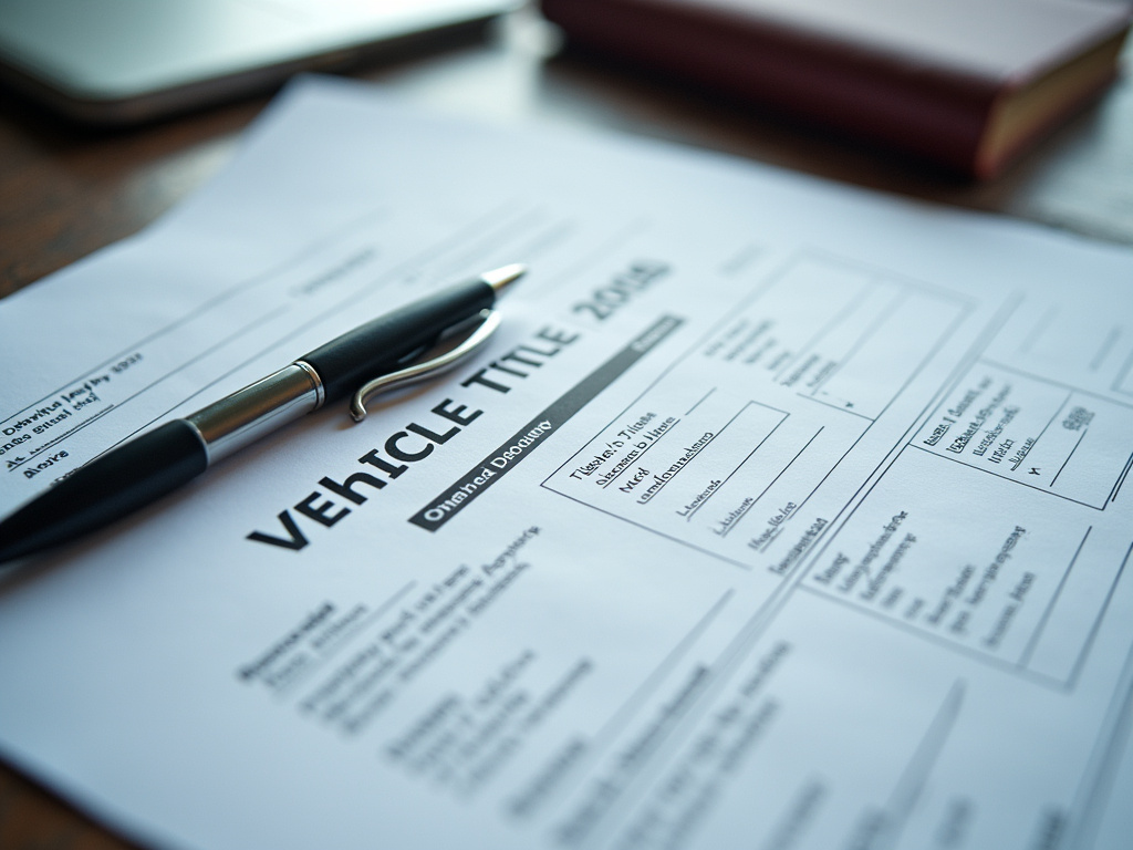 Vehicle title document — title loans Lacy Lakeview