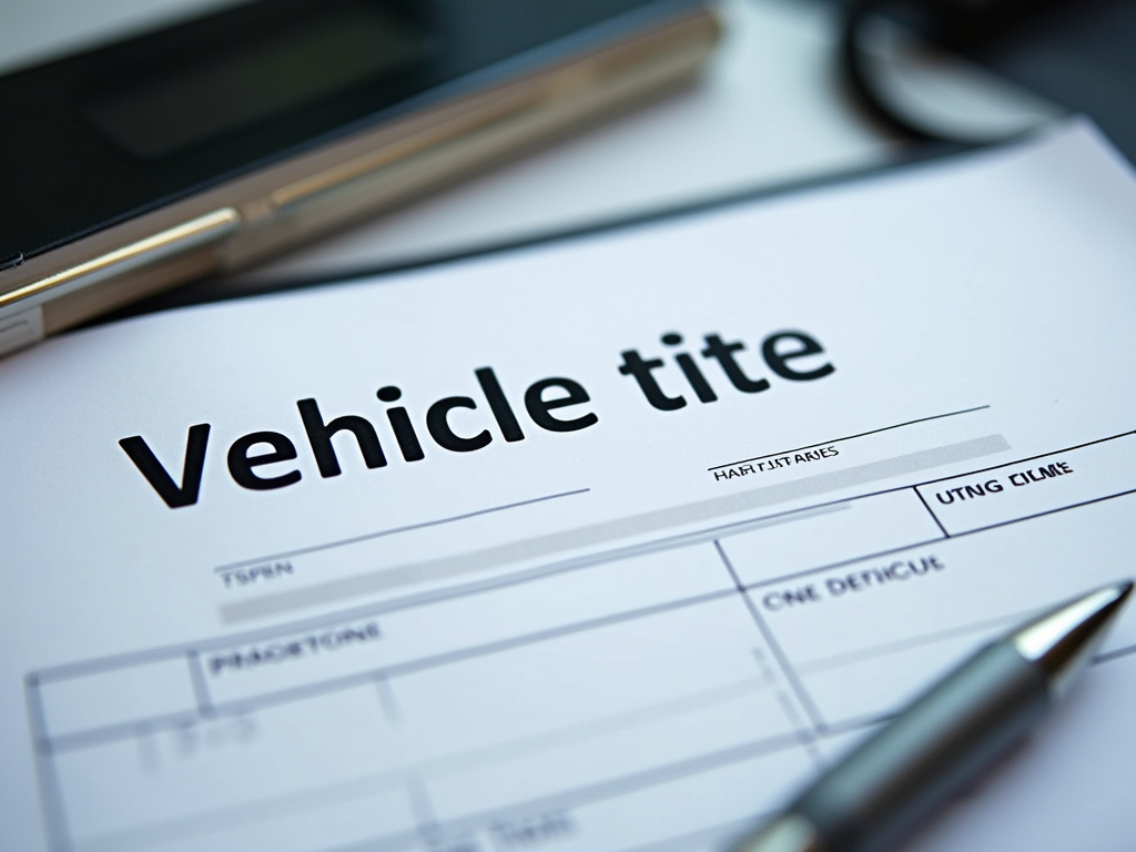 Vehicle title document — truck title loans Waco