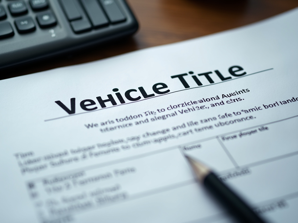 Vehicle title document — truck title loans Waco