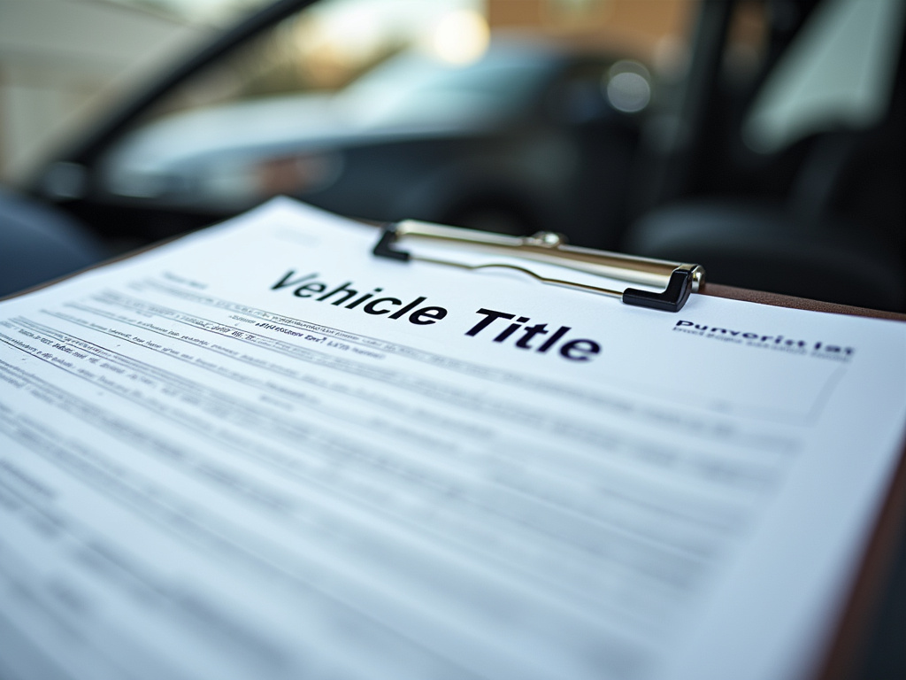 Vehicle title document — truck title loans Waco