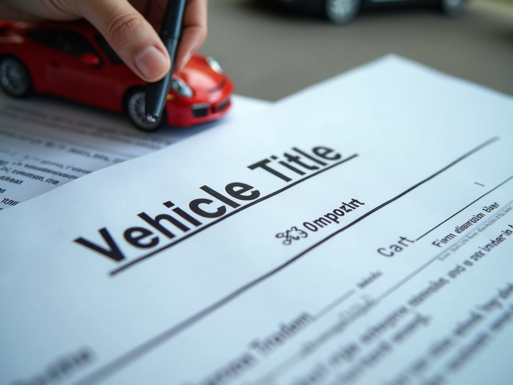 Vehicle title document — truck title loans Waco