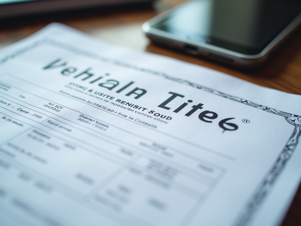 Vehicle title document — truck title loans Waco