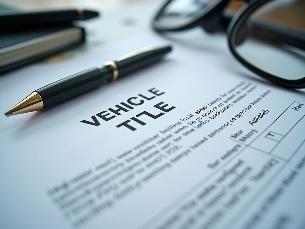 Vehicle title document — truck title loans Waco