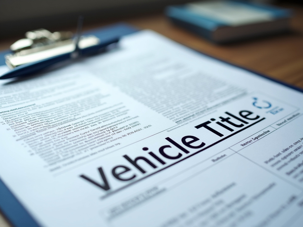 Vehicle title document — truck title loans Waco