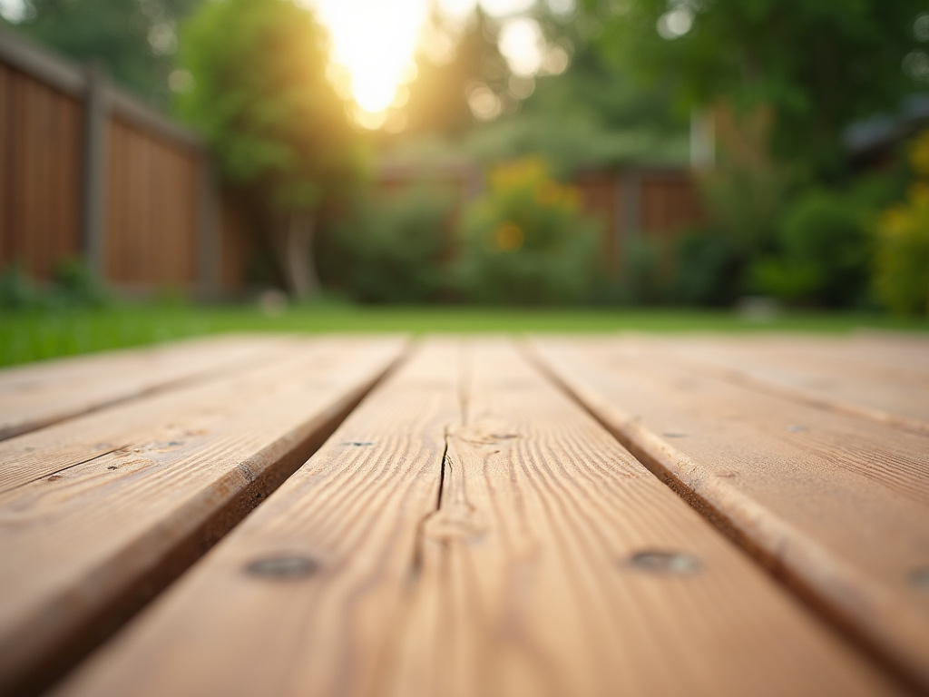Wooden backyard deck — deck builders austin