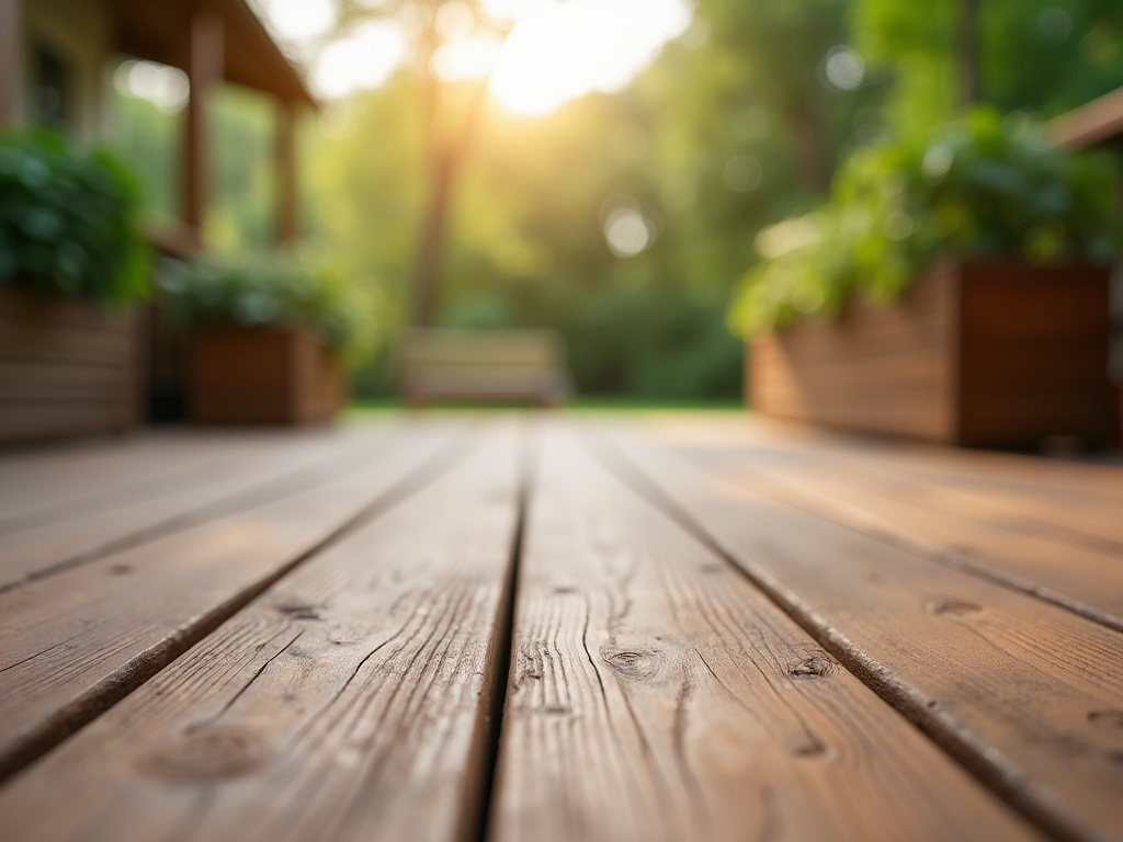 Wooden backyard deck — deck builders austin