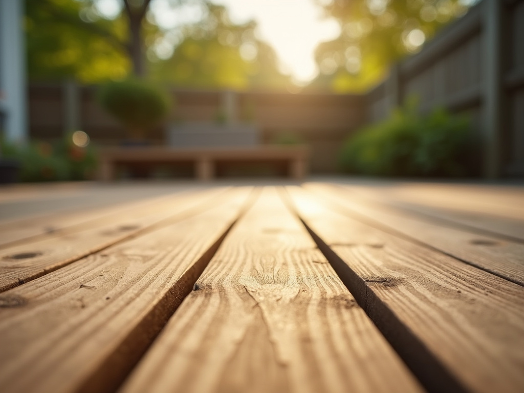 Wooden backyard deck — deck builders austin