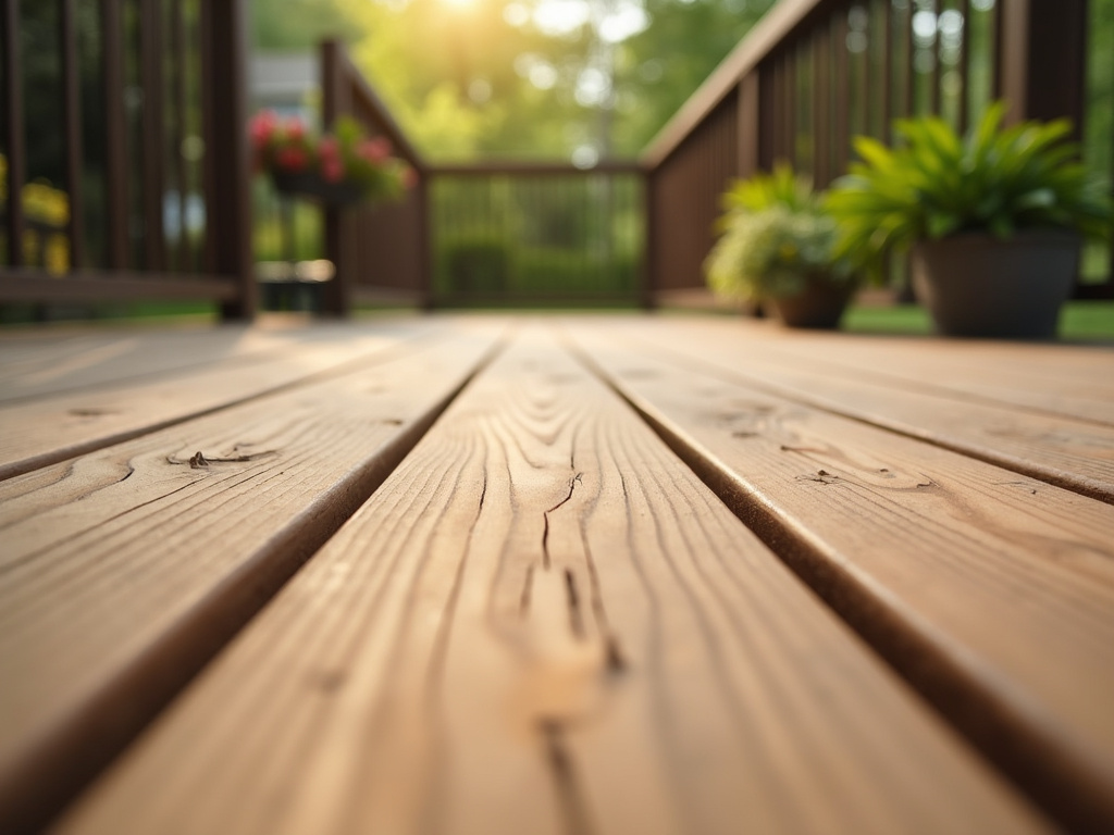 Wooden backyard deck — deck builders austin