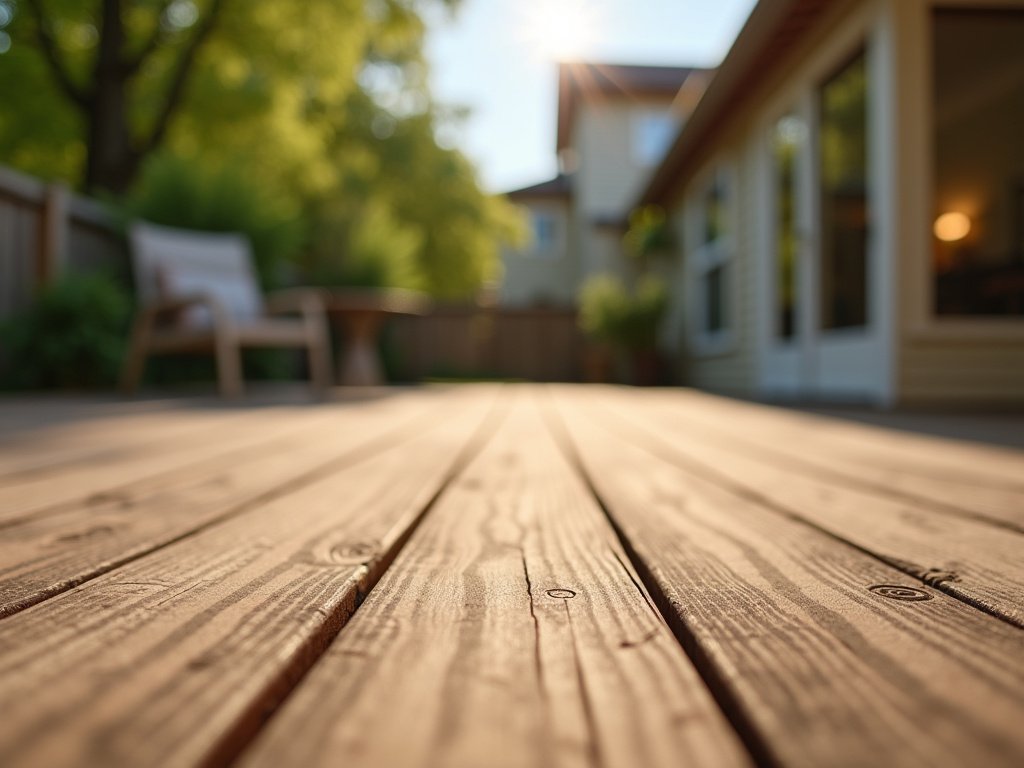 Wooden backyard deck — deck builders austin