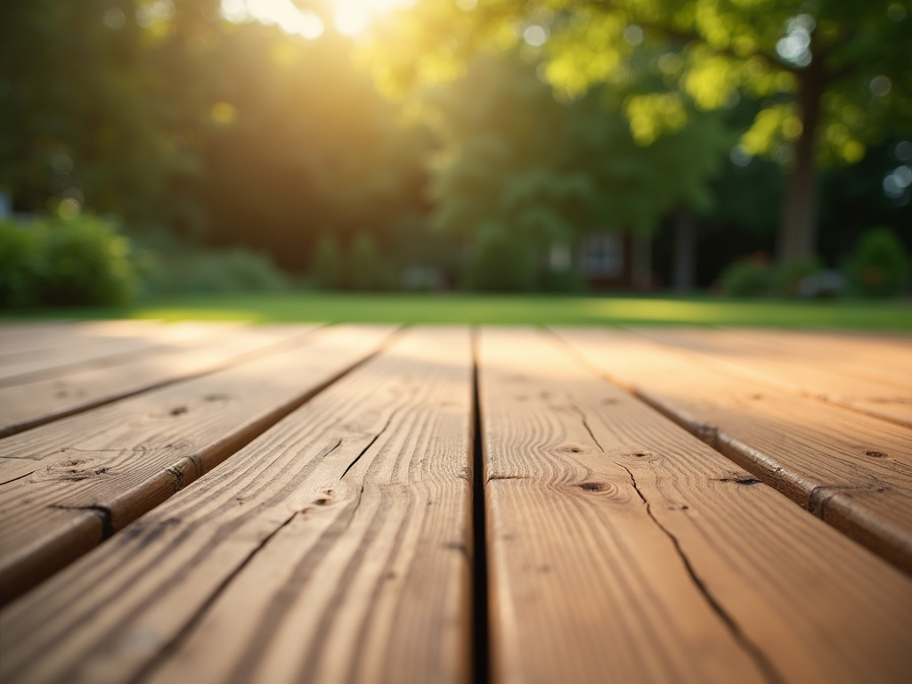 Wooden backyard deck — deck builders austin