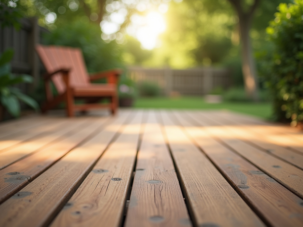 Wooden backyard deck — deck builders austin