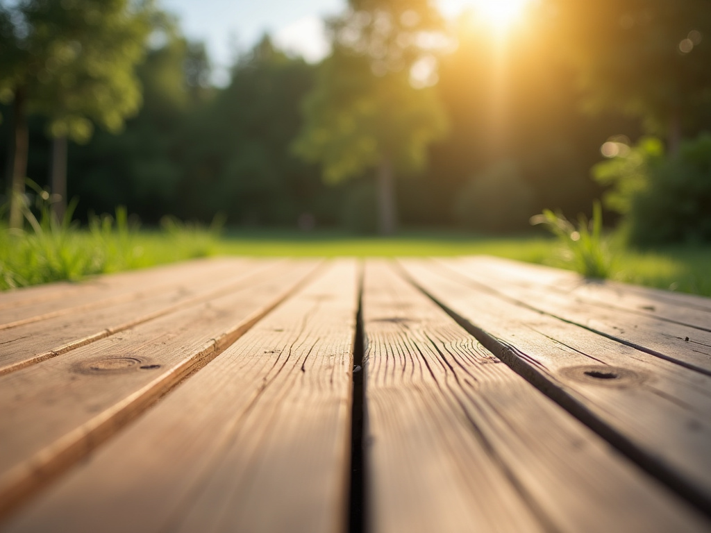 Wooden backyard deck — deck contractors austin