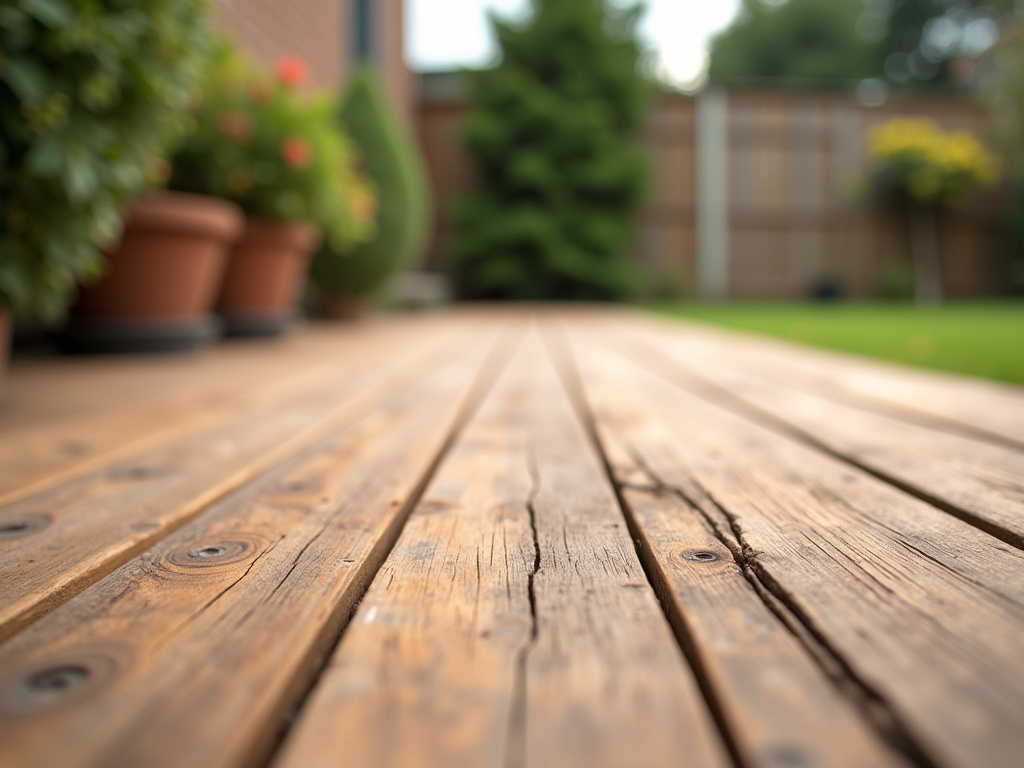 Wooden backyard deck — deck contractors austin