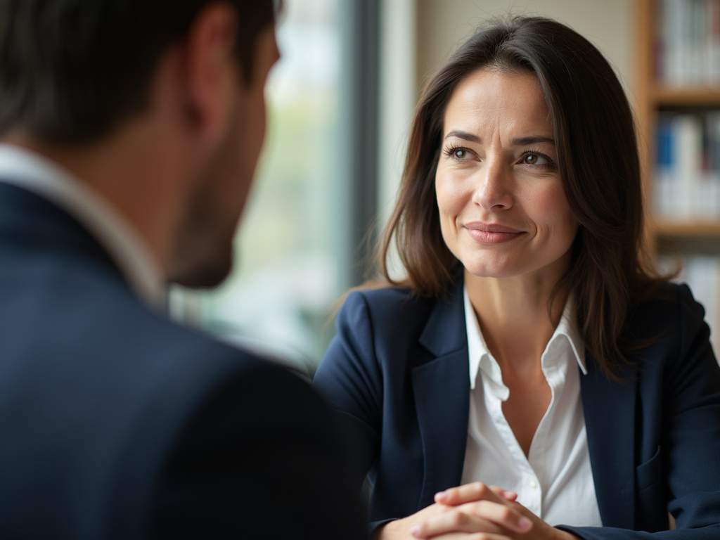 Attorney with client — los angeles head-on collision lawyer
