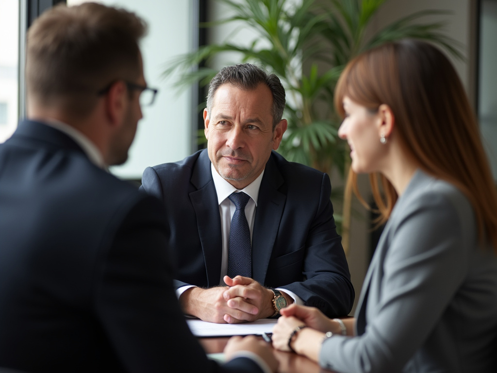 Attorney with client — los angeles head-on collision lawyer