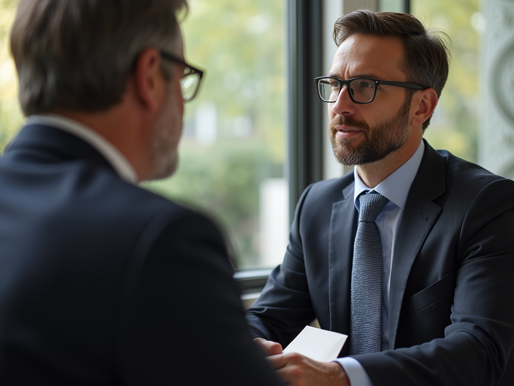 Attorney with client — los angeles head-on collision lawyer