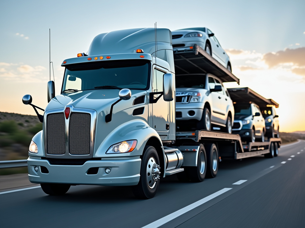 Auto transport truck — cross country car shipping