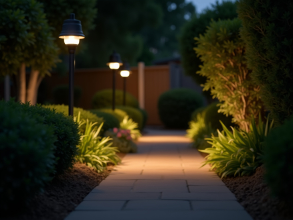 Backyard pathway lighting — all-in-two solar lights