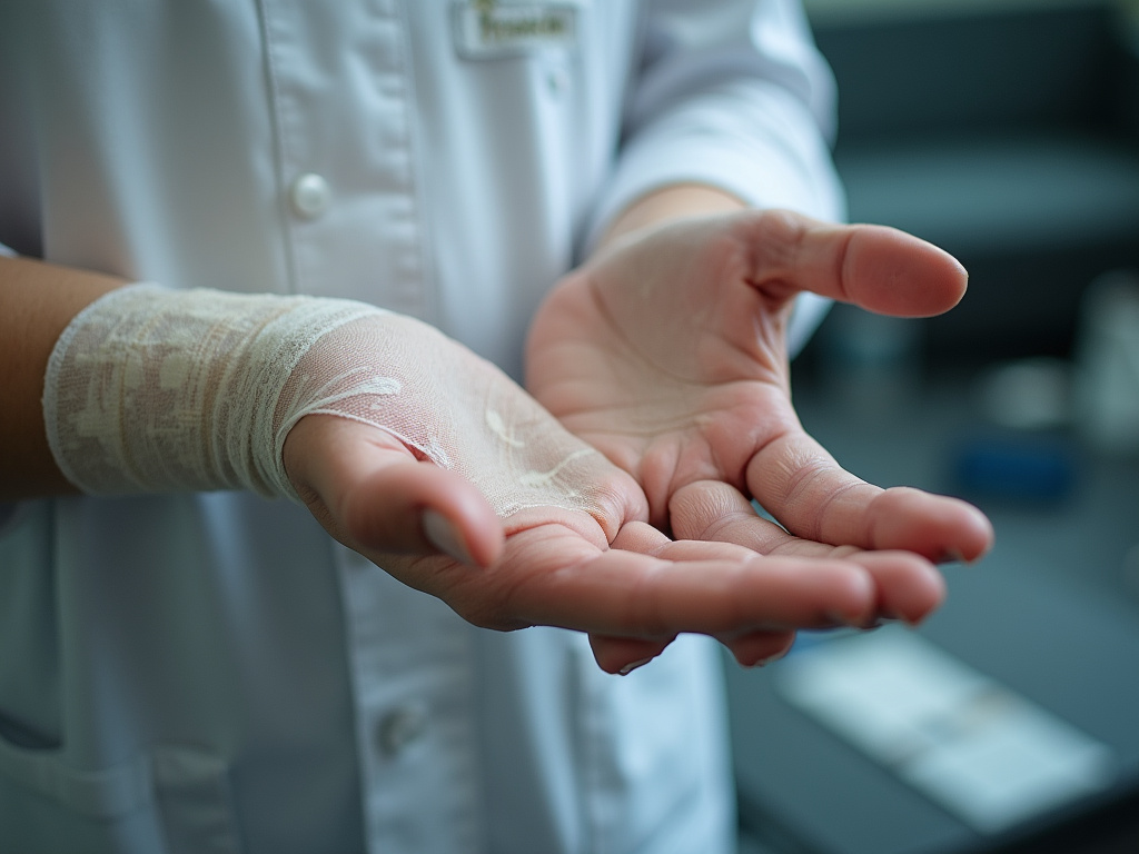 Bandaged hand — burn injury lawyer phoenix