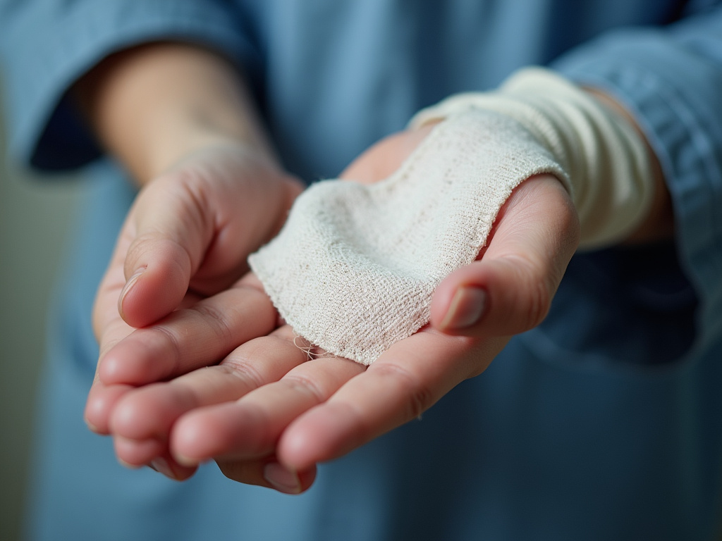 Bandaged hand — burn injury lawyer phoenix
