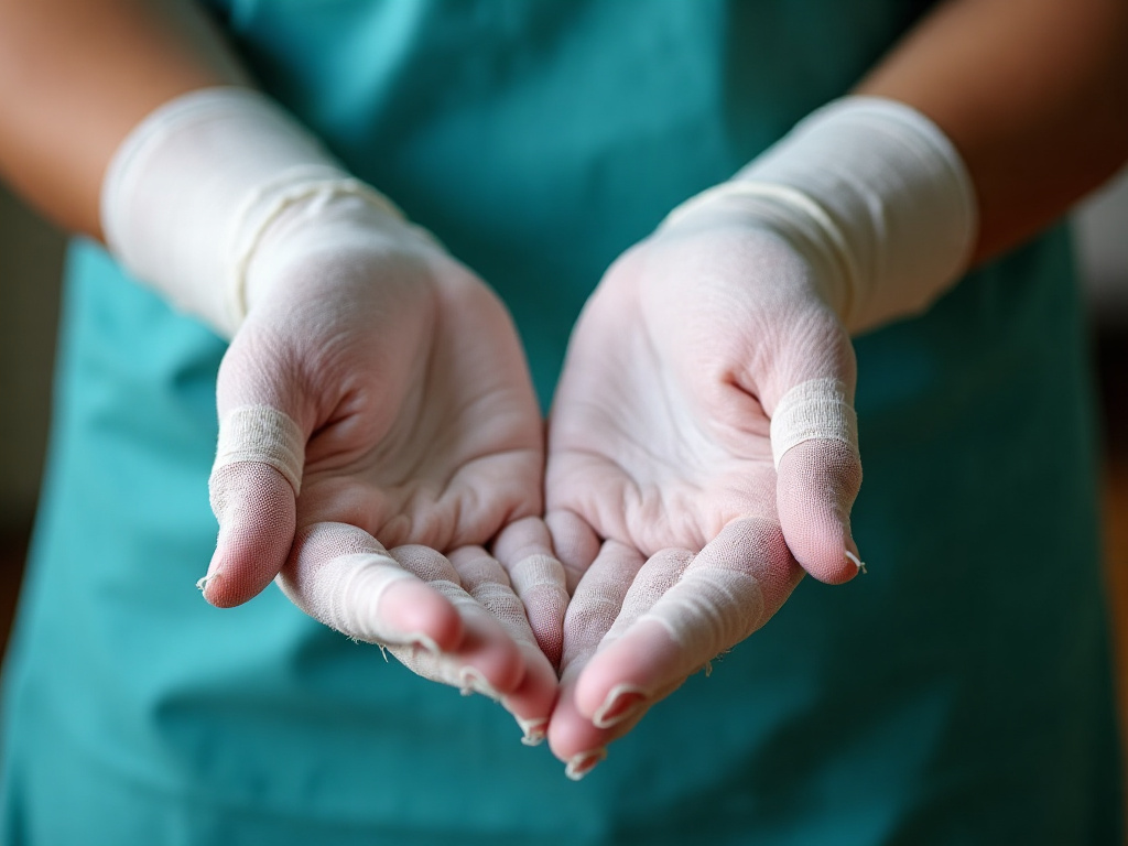 Bandaged hands — burn injury lawyer phoenix