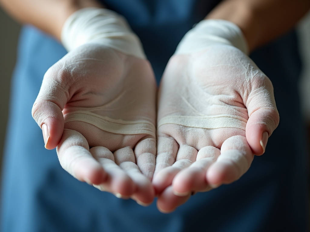 Bandaged hands — burn injury lawyer phoenix
